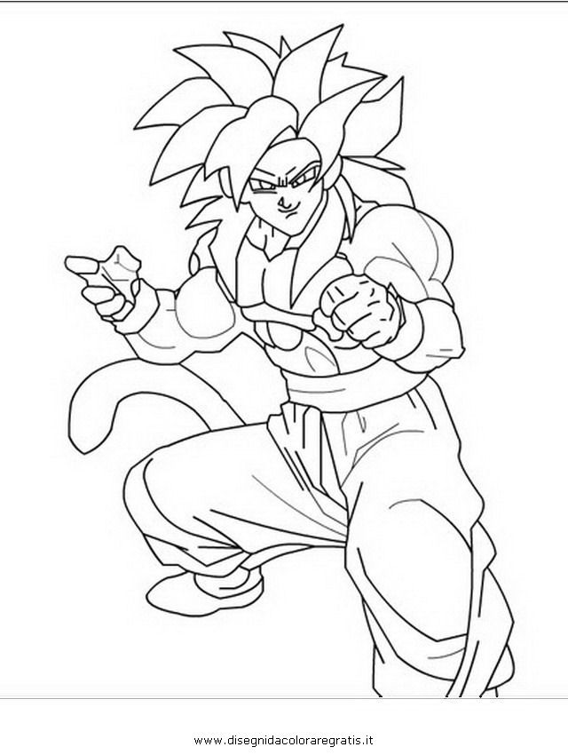 SSJ4 Goku Coloring Pages