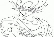 Coloriage Goku Super Saiyan Fedical 233167