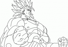 Saiyans Broly Crazy Coloring Pages