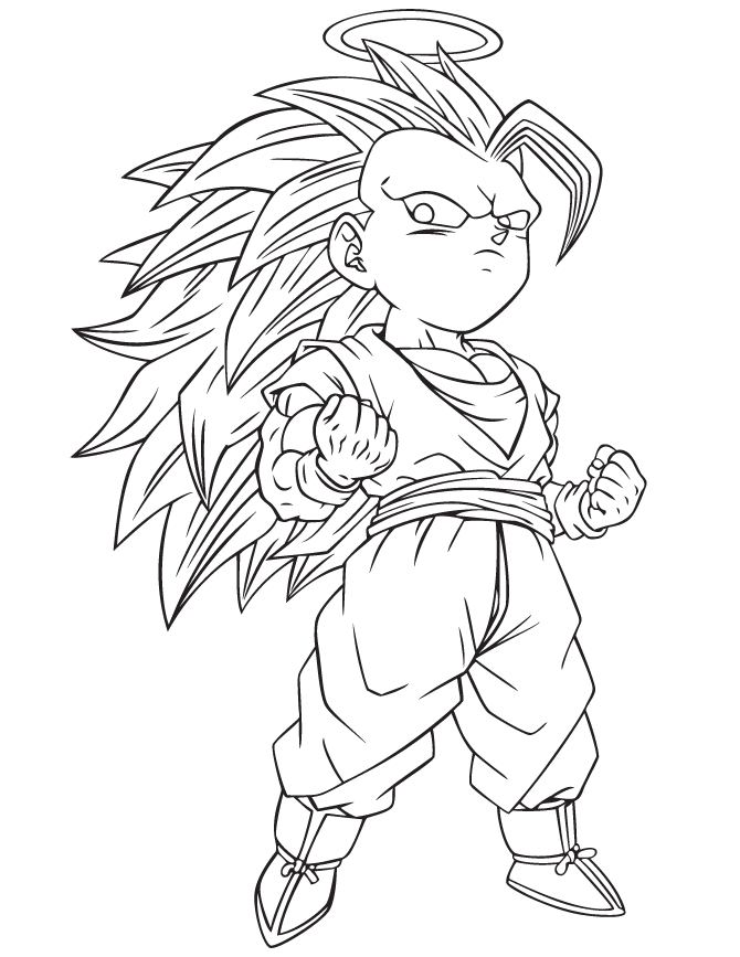 Goku Super Saiyan Coloring Page