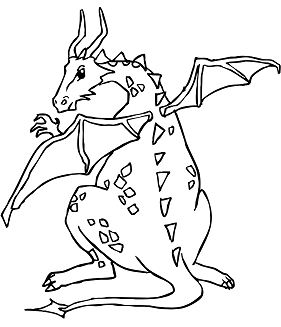 Dragon Wings Coloring Page