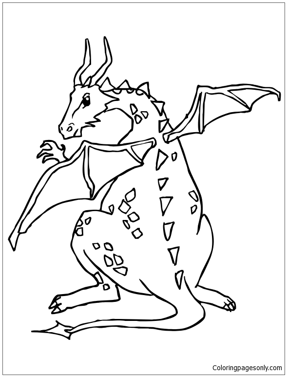 Dragon Wings Coloring Page