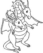 Dragon With 2 Heads Coloring Pages