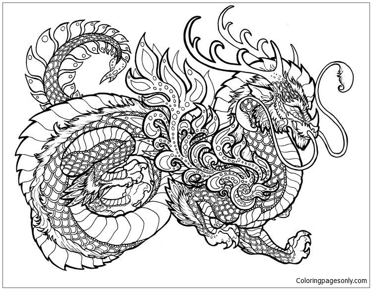 Dragons Preschool Coloring Page