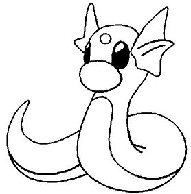 Desenho para colorir do Pokémon Dratini