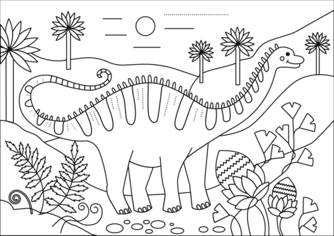 Dibujar Apatosaurio de Apatosaurus