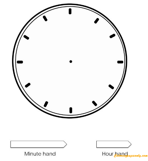 Draw Arrows For Clock Coloring Page