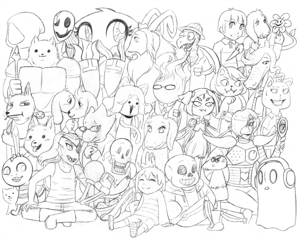 Draw Sans Undertable Coloring Page