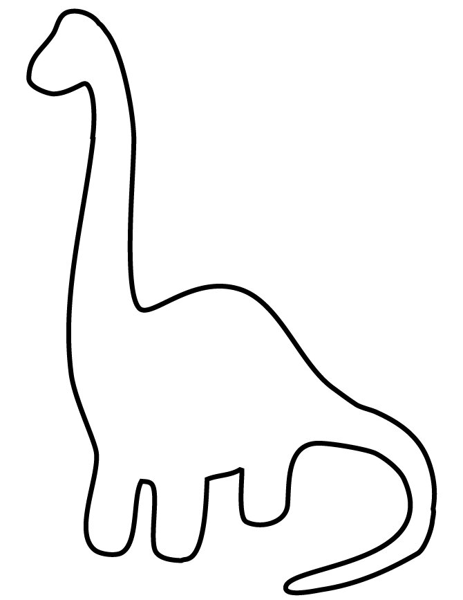 Eenvoudige Apatosaurus-dinosaurus tekenen voor peuters van Apatosaurus