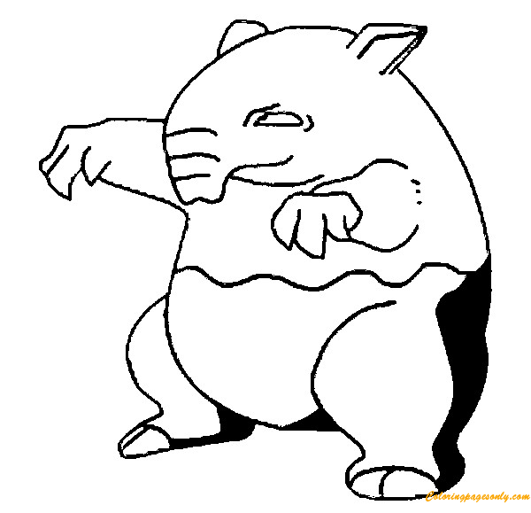 Drowzee Pokemon Coloring Pages Pokemon Characters Coloring Pages Páginas Para Colorear Para 