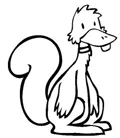 Duck Squirrel Coloring Pages