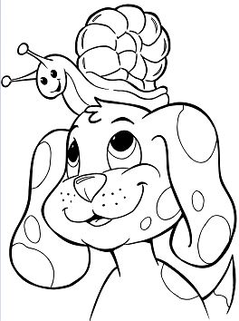 Easily Cute Puppy Coloring Page