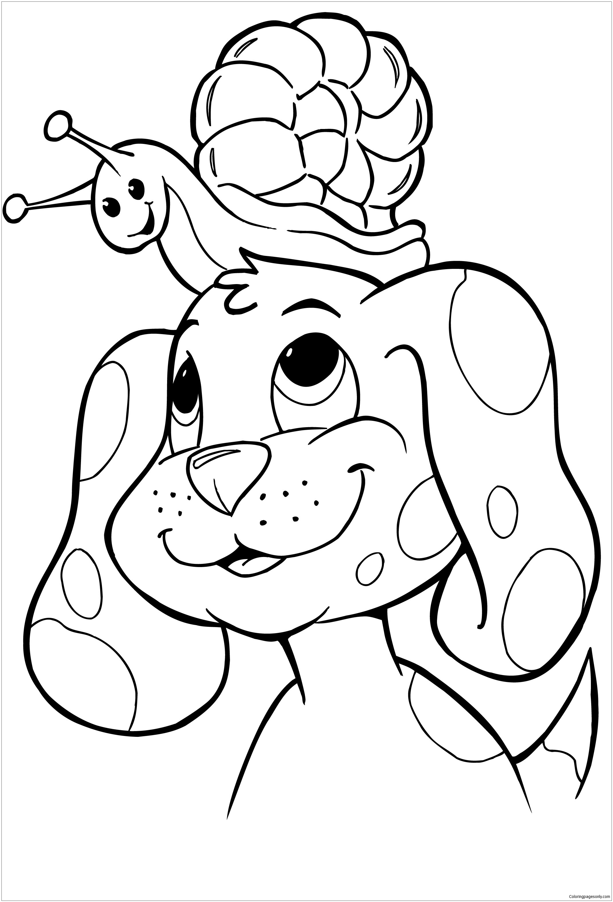 Easily Cute Puppy Coloring Page