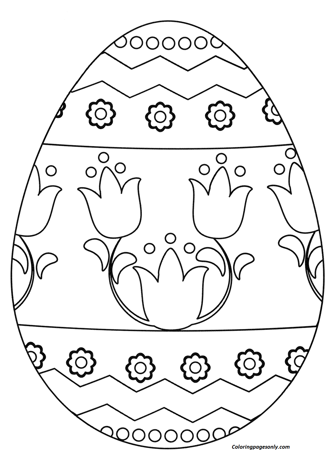 Download Easter Egg coloring page Coloring Page - Free Coloring ...