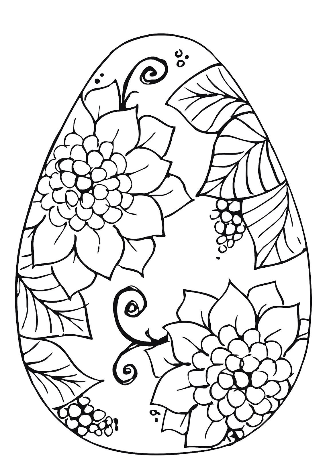 Simple Pattern Easter Egg Coloring Pages Easter Eggs Coloring Pages 