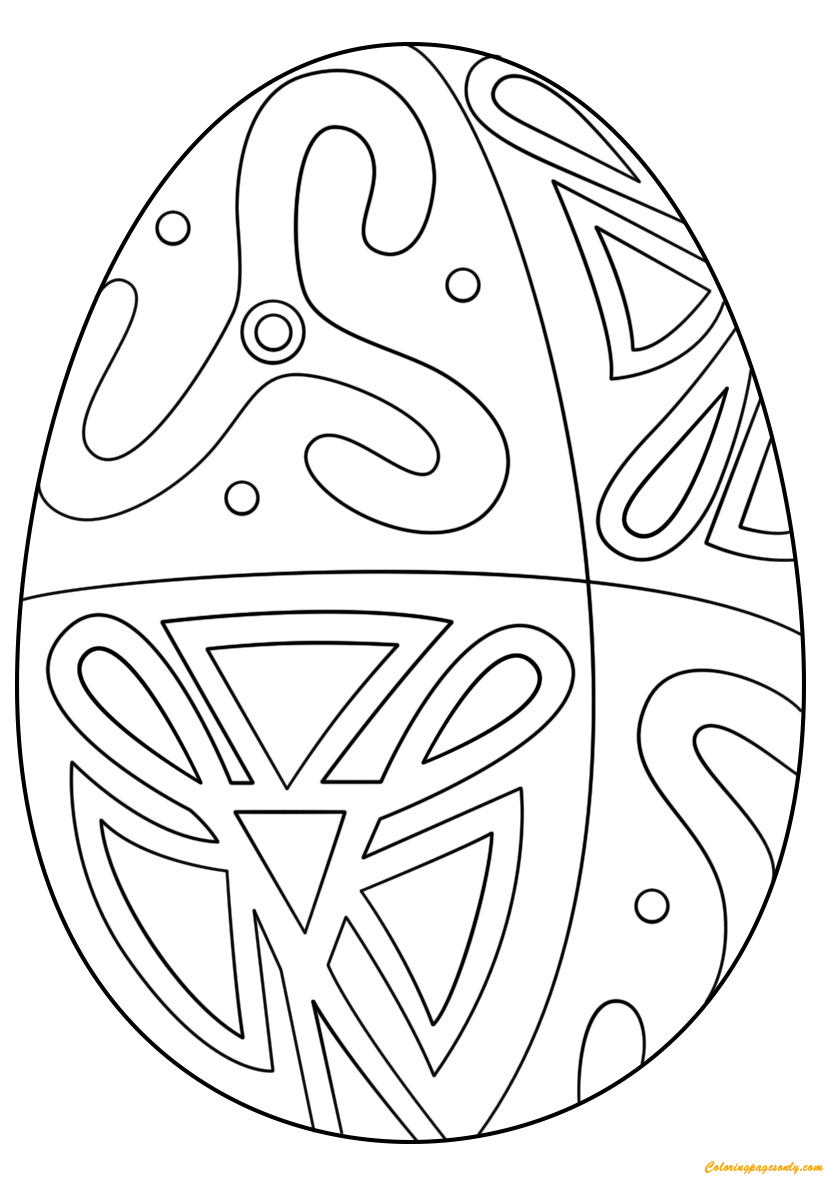 Download Easter Egg Folk Pattern Coloring Pages - Arts & Culture ...