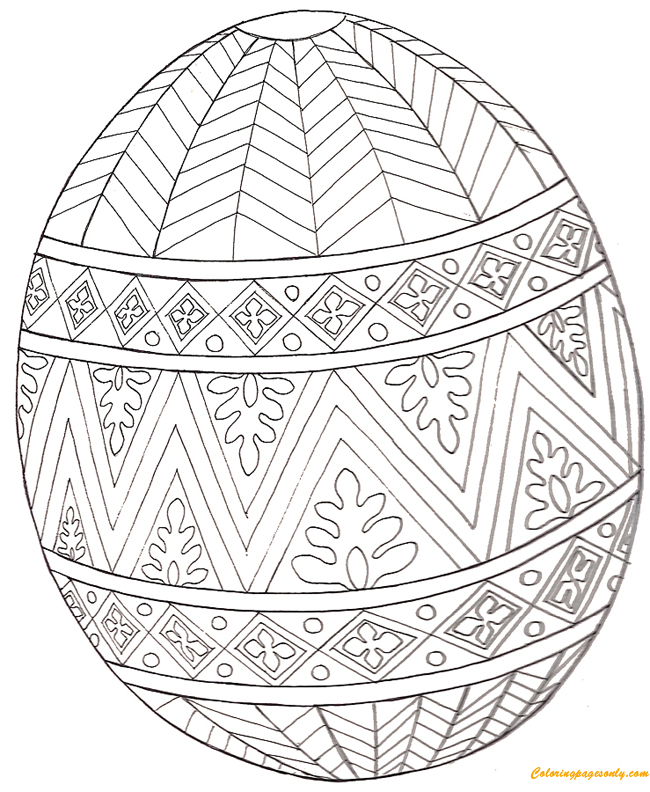 Easter Egg Mural Coloring Page