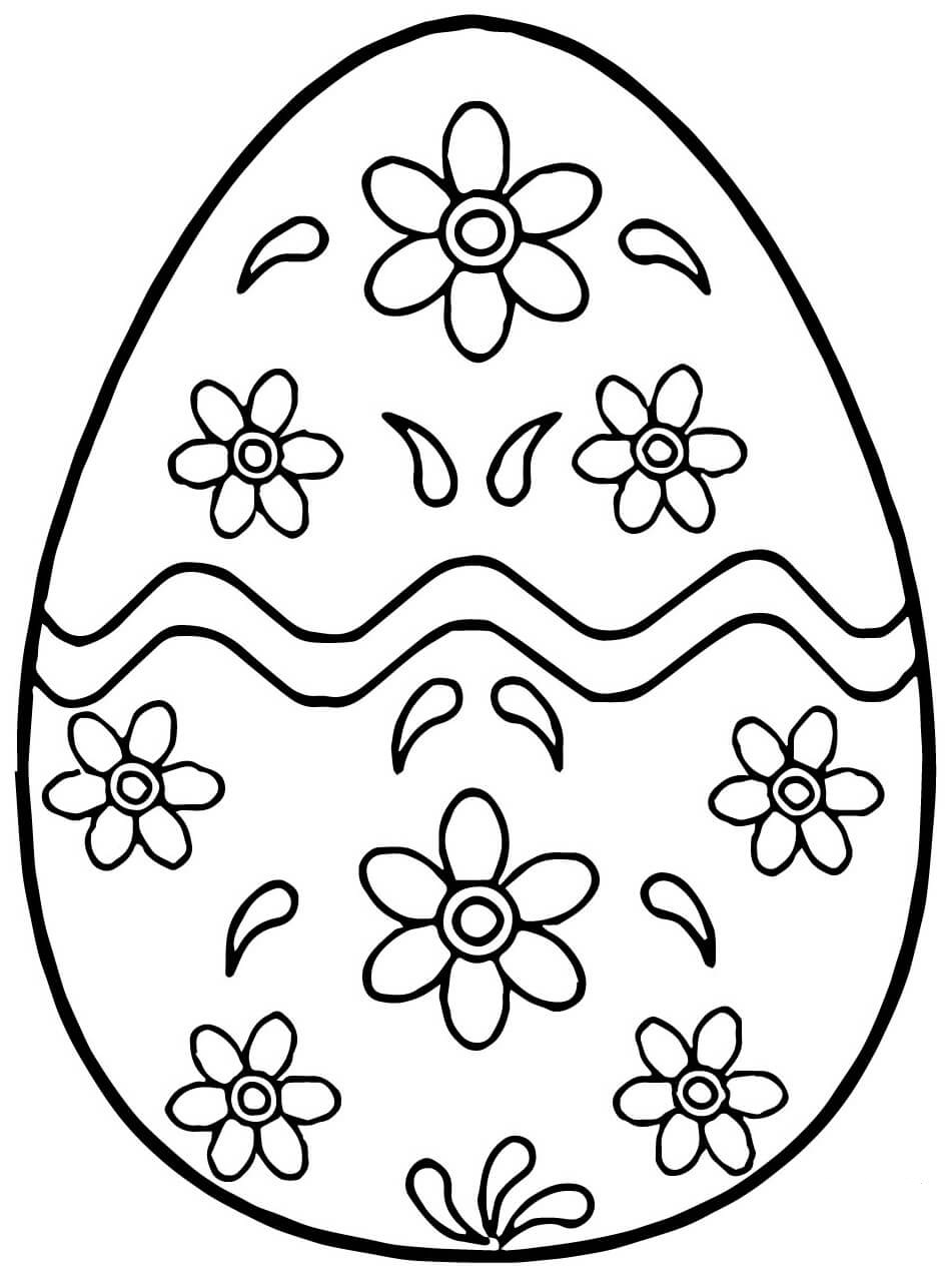 Easter Egg Pysanky Ukrainian Pattern Coloring Page