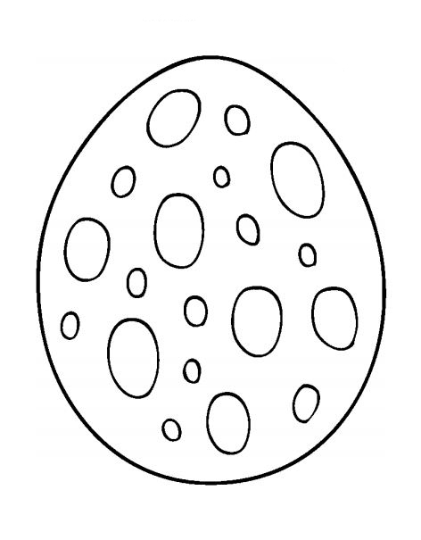 Easter Egg with Cicles Pattern Coloring Pages
