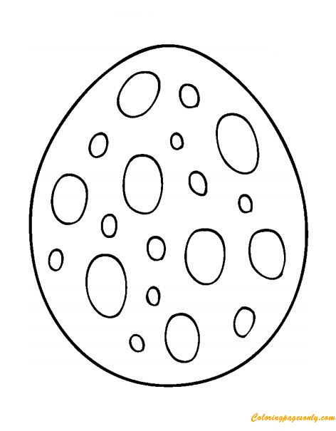 Easter Egg With Cicles Pattern Coloring Pages
