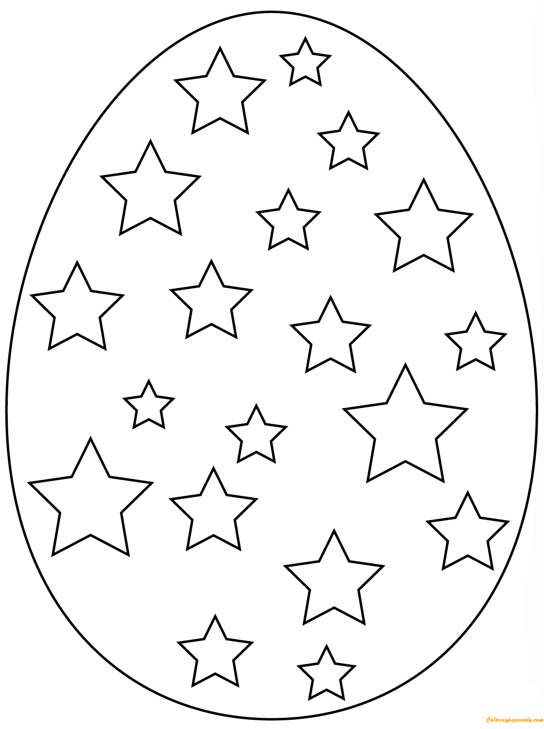 Download Easter Egg With Stars Vector Art Coloring Pages - Arts & Culture Coloring Pages - Free Printable ...