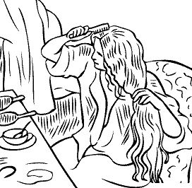 Edgar Degas – Woman at Her Toilette Coloring Page