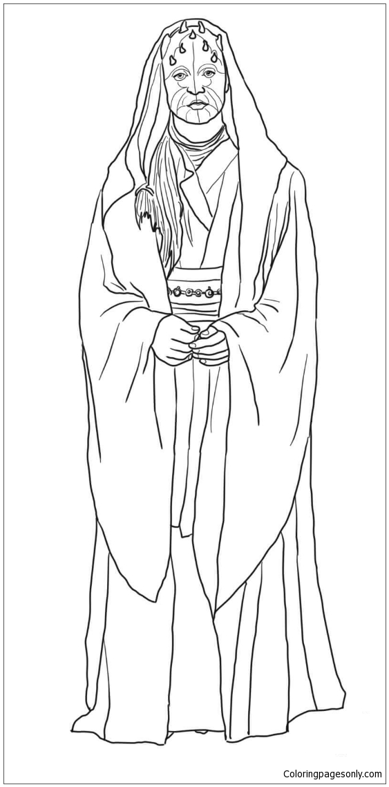 Eeth Koth from Star Wars Coloring Page