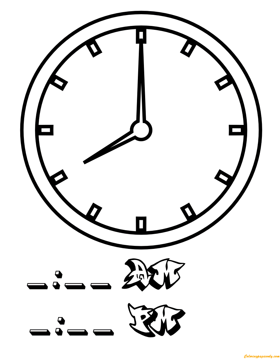 Eight O'clock Coloring Pages
