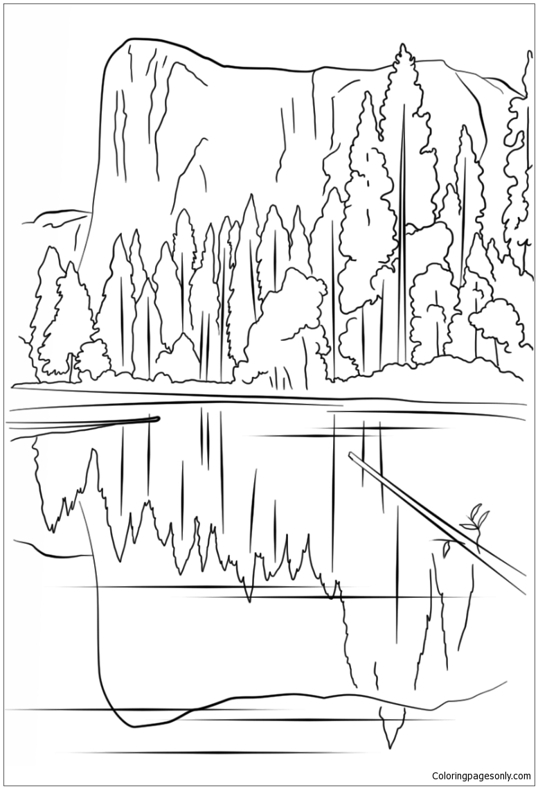 El Capitan vu des montagnes