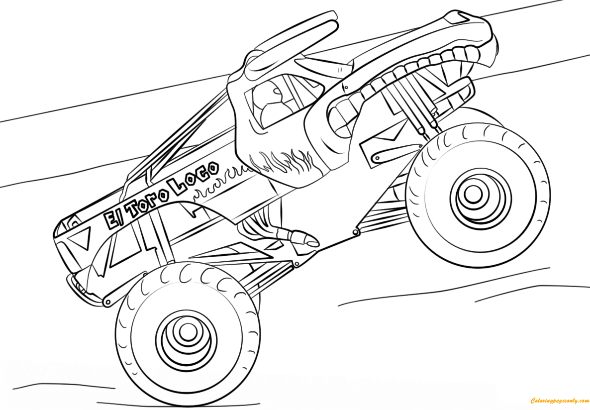 El Toro Loco from Monster Truck Coloring Pages