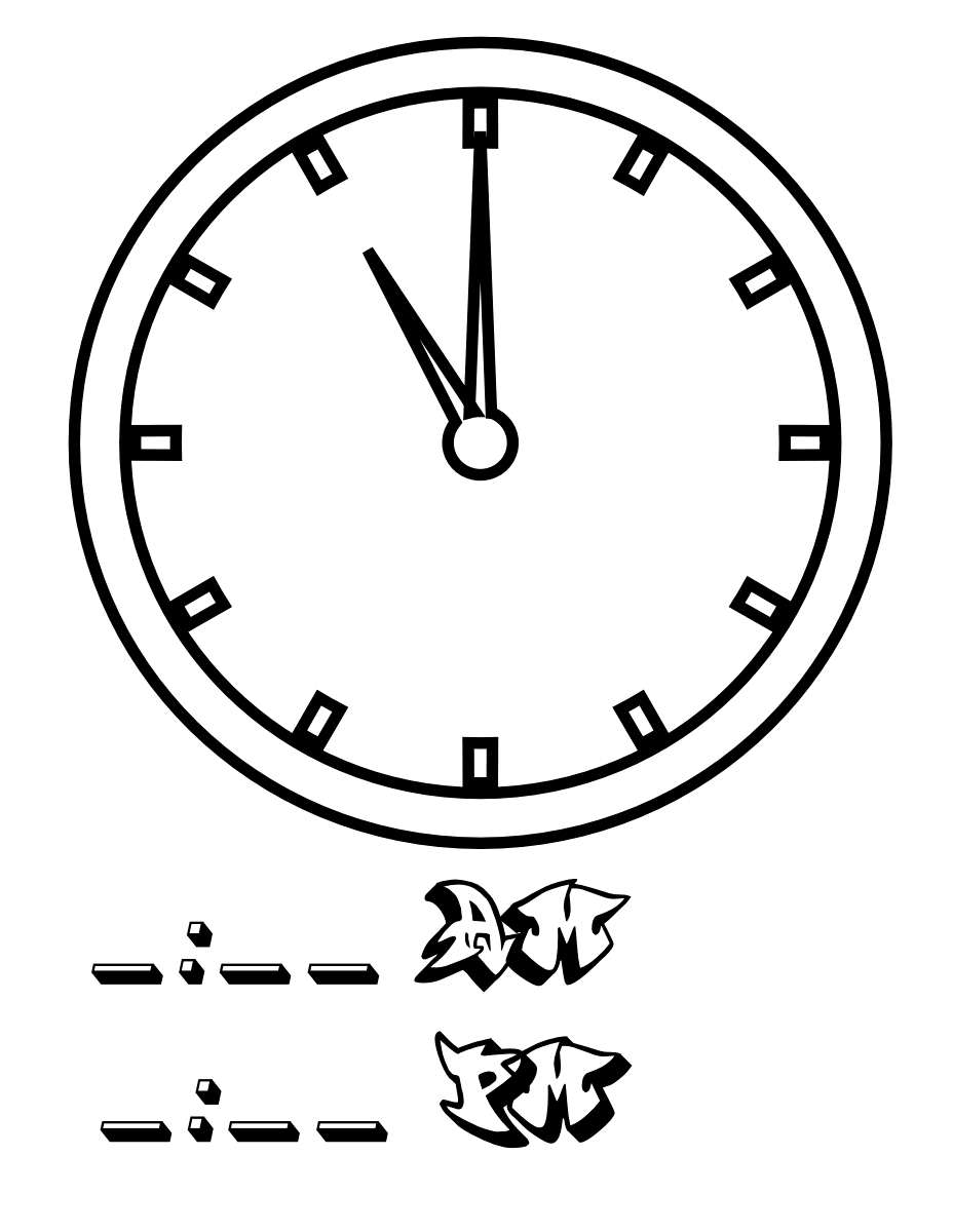 Eleven O’clock Coloring Pages