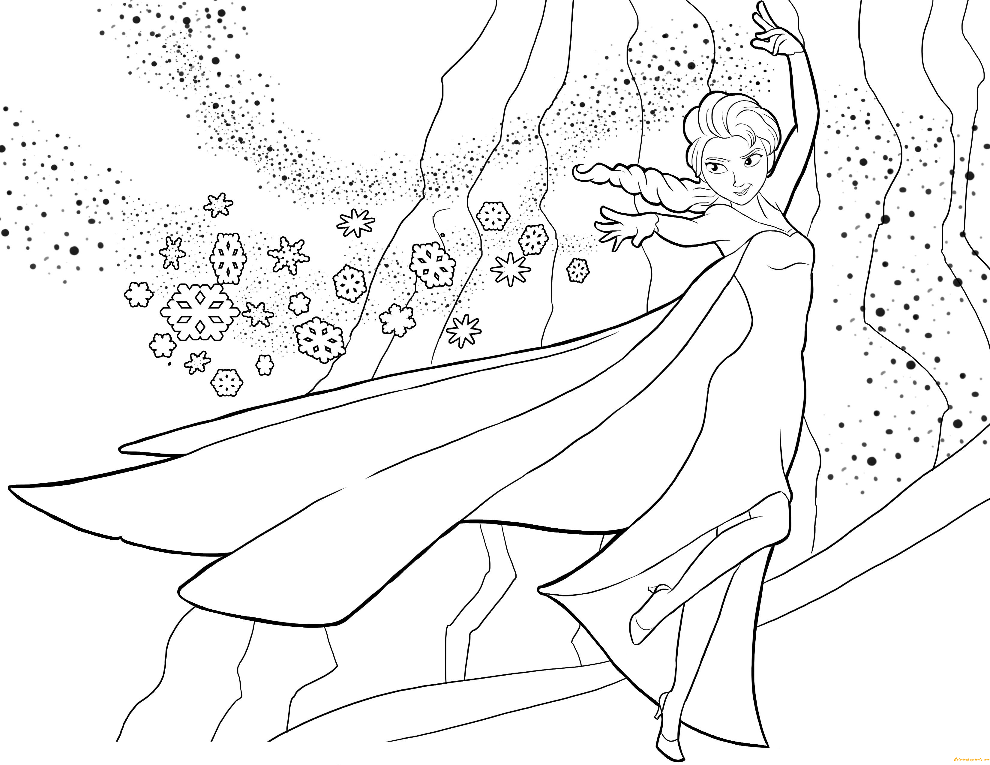 Dibujo de Elsa para colorear
