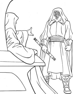 Emperor And Darth Maul Coloring Pages