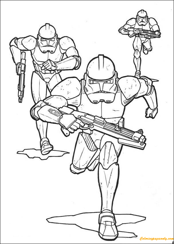 Soldats clones de l'empereur des personnages de Star Wars