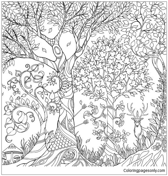 Enchanted Forest 1 Coloring Pages