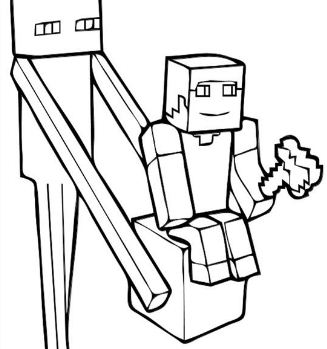 Enderman Minecraft Coloring Pages
