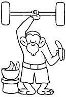 Monkey Funny Coloring Page
