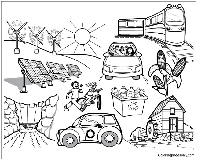 Environmental Eye-Spy Coloring Pages