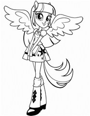 Equestria Girl Twilight Sparkle At School Coloring Pages
