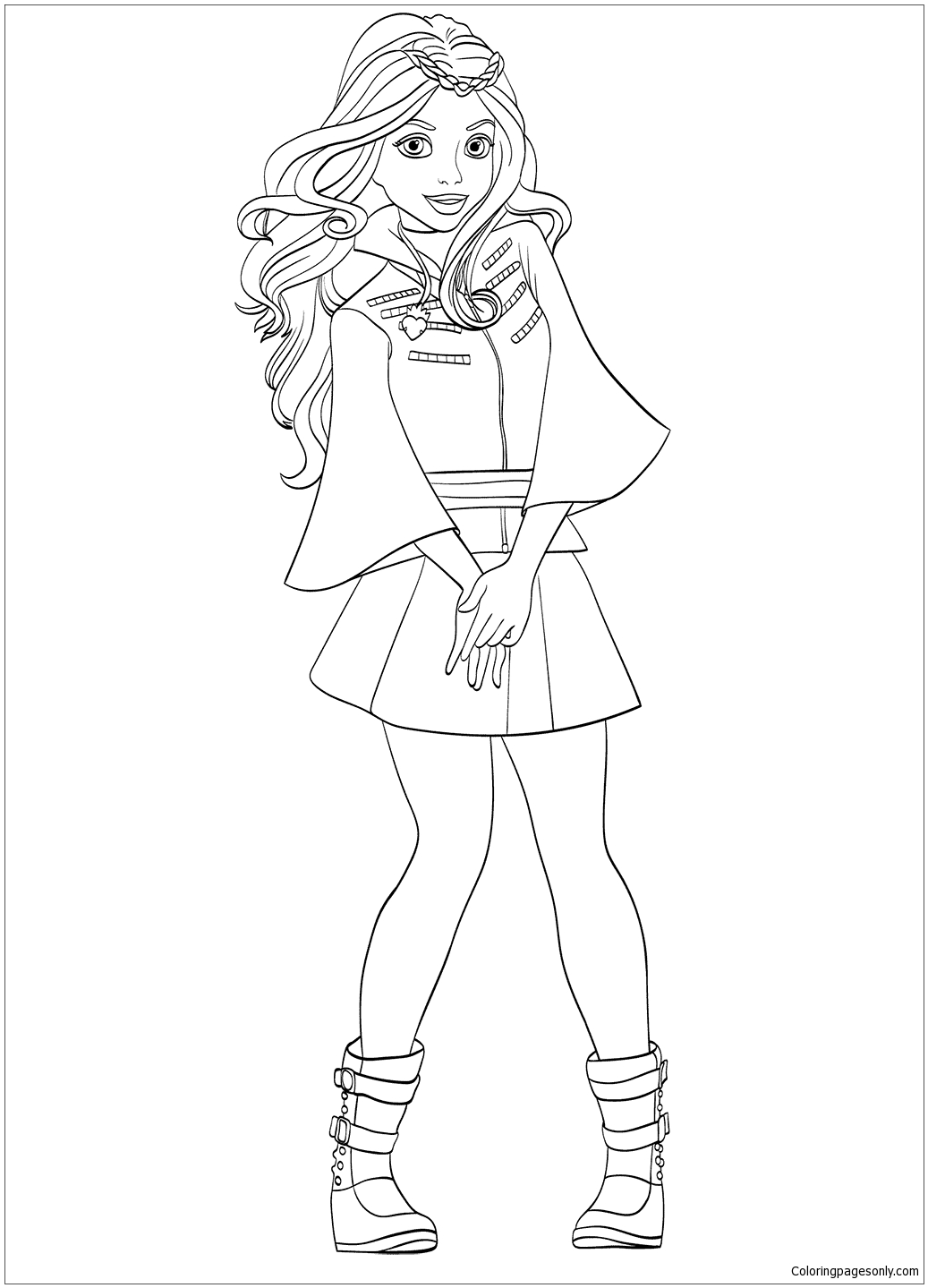 evie from descendants coloring pages descendants coloring pages coloring pages for kids and adults