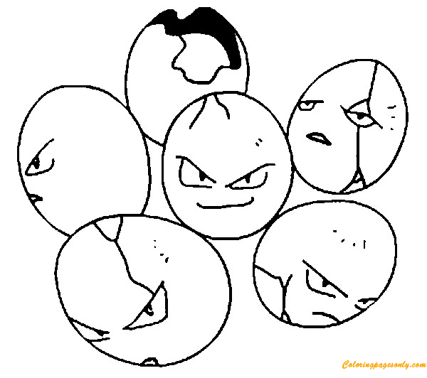 Exeggcute Pokemon Coloring Pages