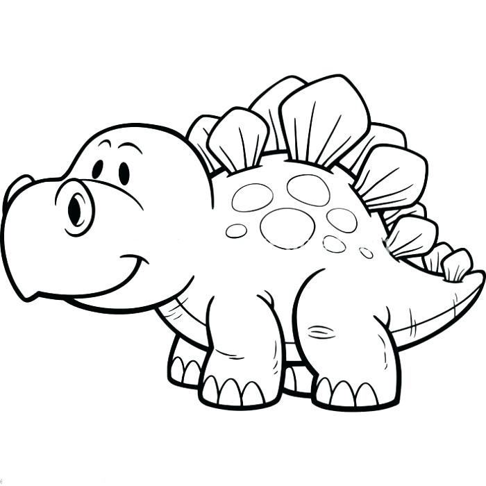 Dinossauro fofo desenho para colorir