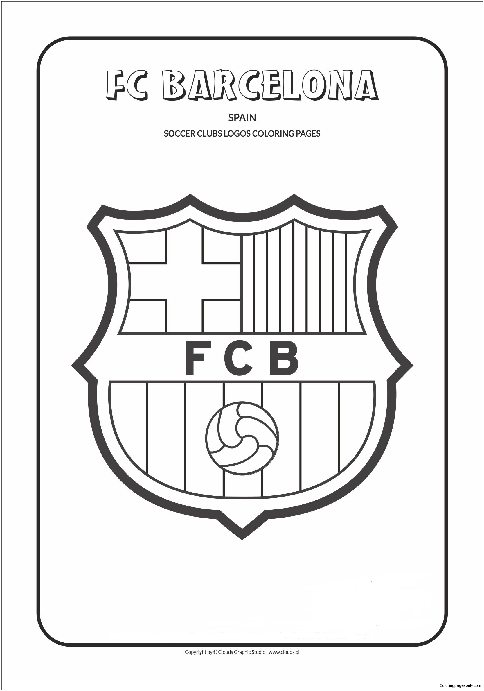F.C Barcelona Coloring Pages