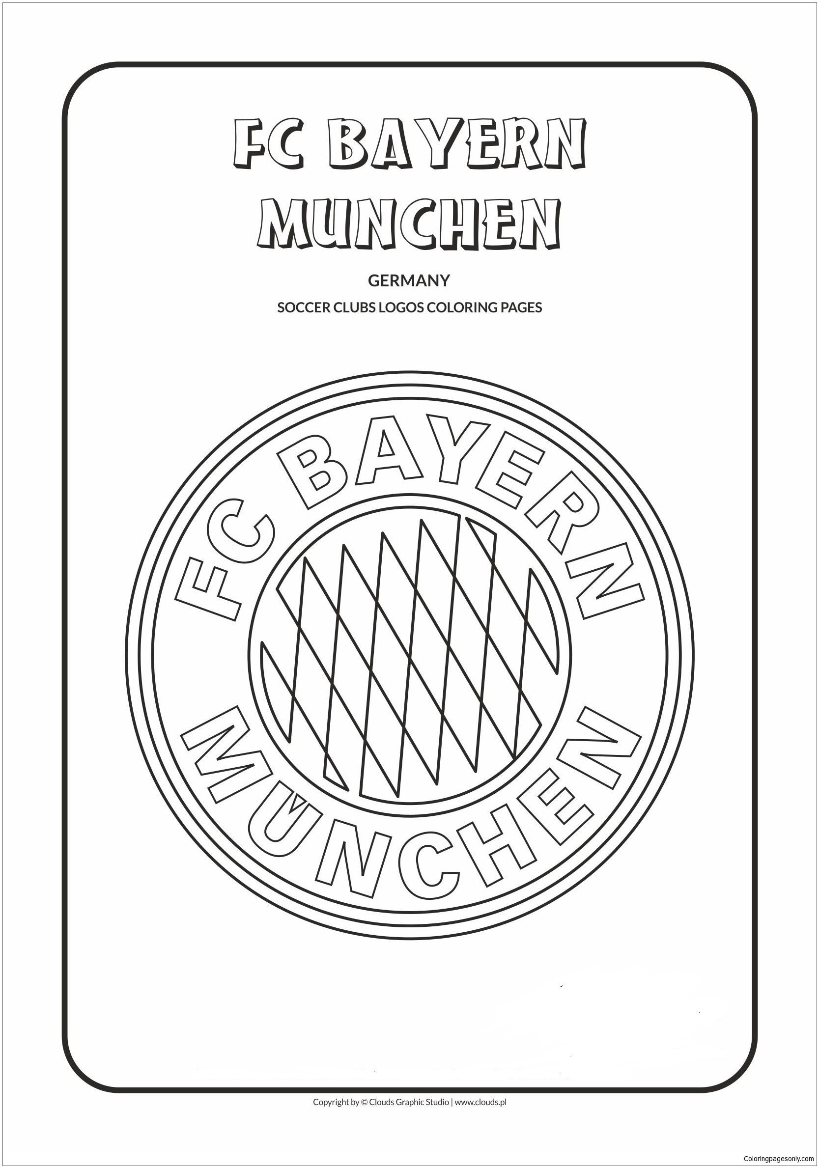 F.C Bayern Munchen Coloring Page - Free Printable Coloring Pages