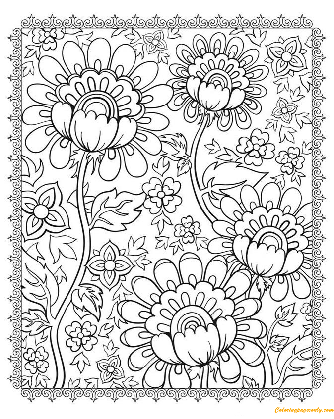 Fabulous Flowers Coloring Pages