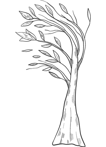 Fall Tree Coloring Page