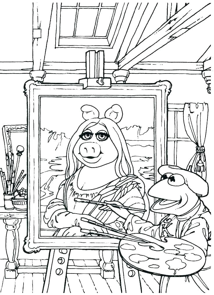 Famous Painting 4 Coloring Page Free Printable Coloring Pages