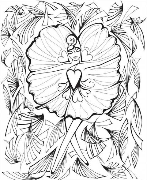 Fanciful Faces Coloring Pages