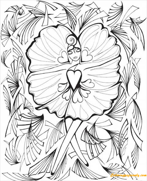 Fanciful Faces Coloring Pages