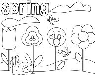 Fancy Springtime Coloring Page